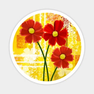 Red Flowers Magnet